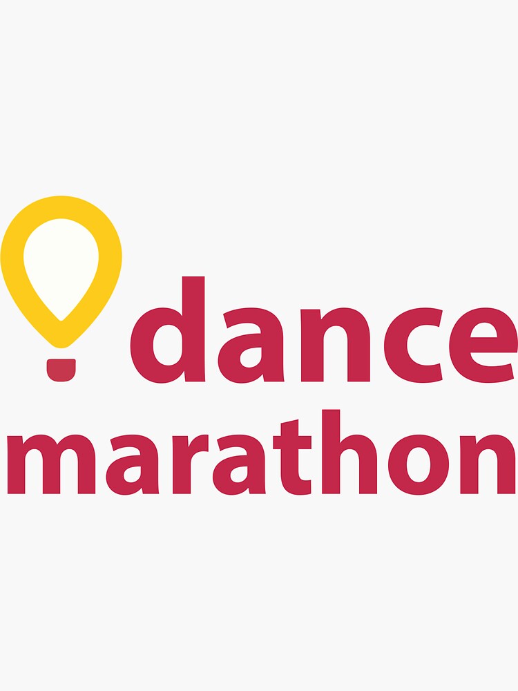 "Dance Marathon Sticker" Sticker for Sale by lglynn Redbubble