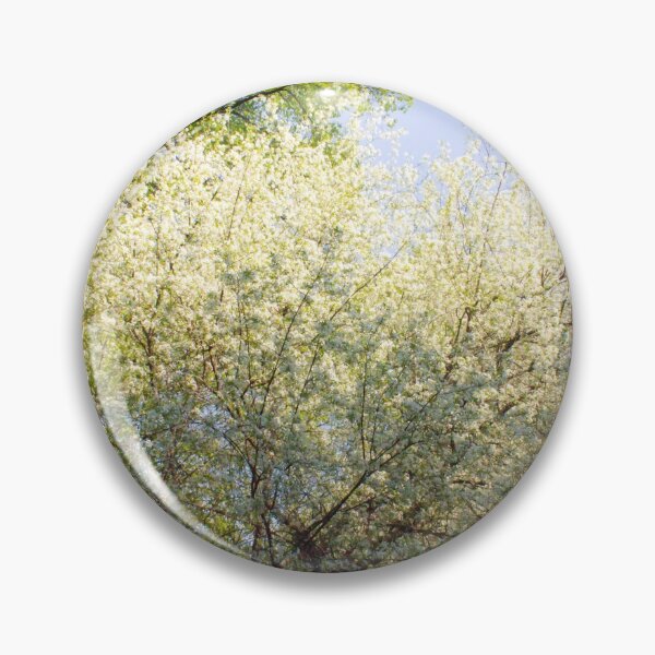 Item preview, spring blooming tree on a background of blue sky and a tree with soft green foliage designed and sold by nataliavavilina.