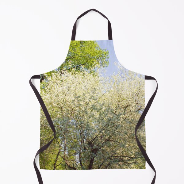 Item preview, spring blooming tree on a background of blue sky and a tree with soft green foliage designed and sold by nataliavavilina.