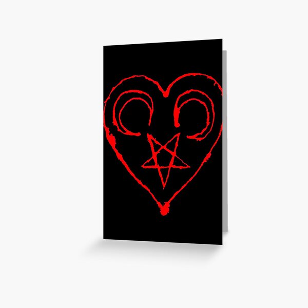 VALENTINE CARD 5X7 Gothic Greeting Card Dark Heart 