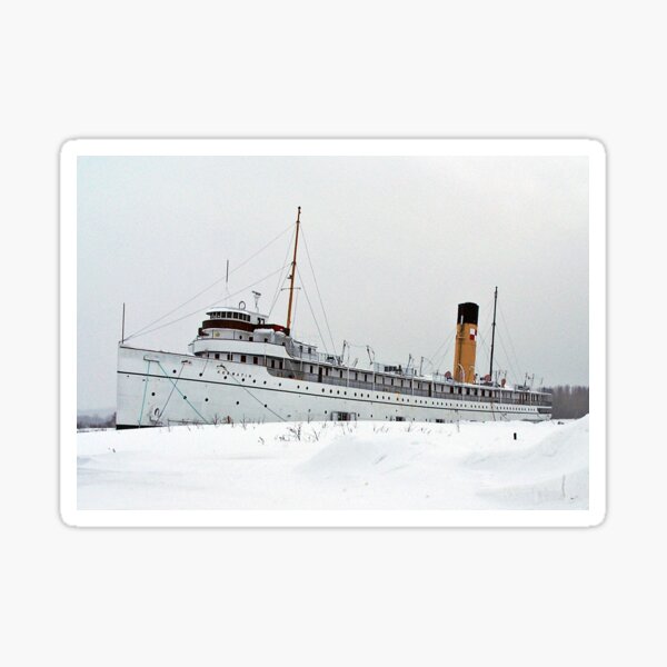 SS Keewatin in Winter White Sticker