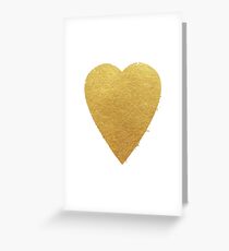 Heart out of gold Greeting Card