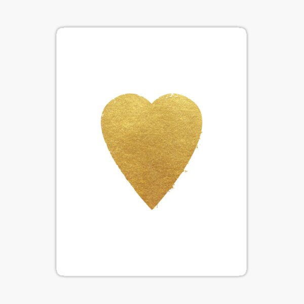 Heart out of Gold Sticker
