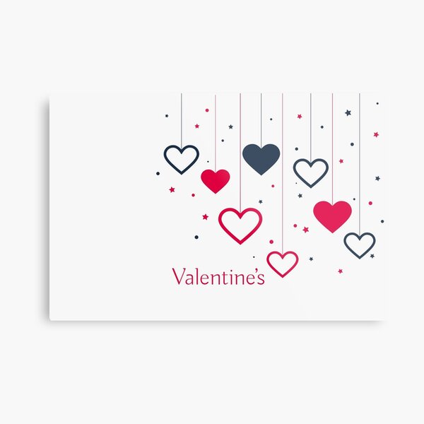 Hanging Hearts Metal Print