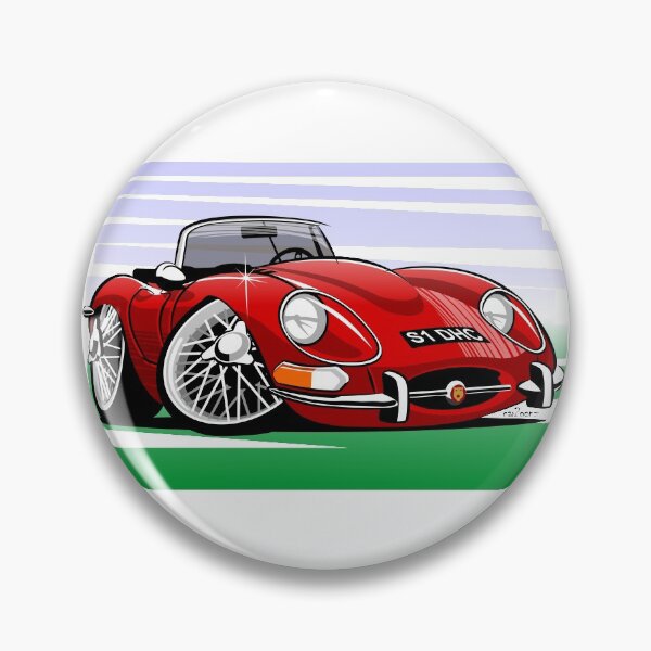 Item preview, E-type series 1 roadster caricature - red designed and sold by car2oonz.
