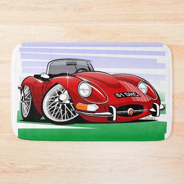 Item preview, E-type series 1 roadster caricature - red designed and sold by car2oonz.