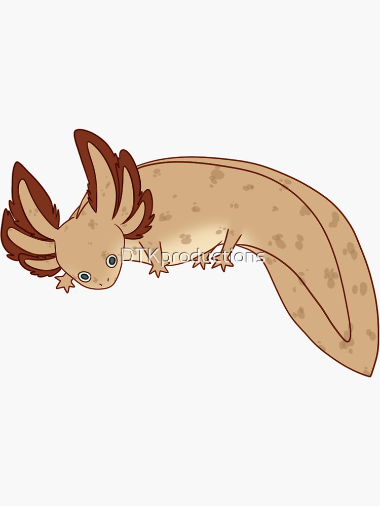 "Big Chungus (copper axolotl)" Sticker by DTKproductions Redbubble