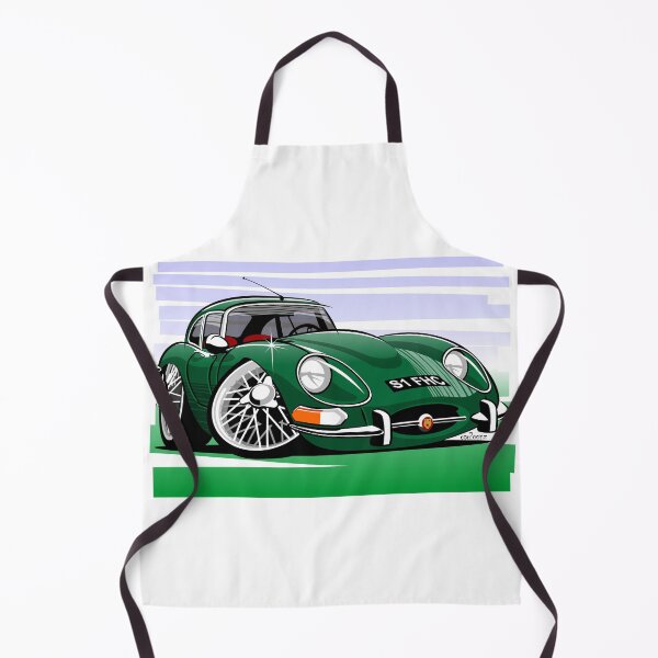 Item preview, E-type series 1 coupe caricature - green designed and sold by car2oonz.
