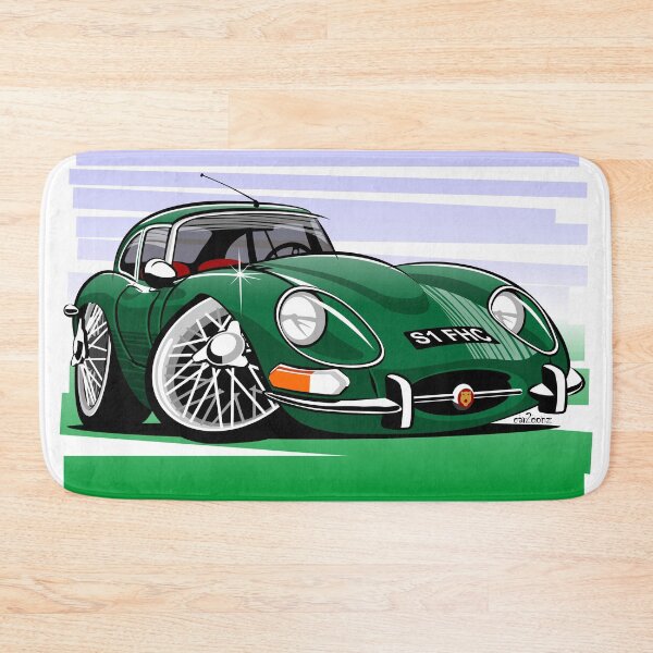 Item preview, E-type series 1 coupe caricature - green designed and sold by car2oonz.