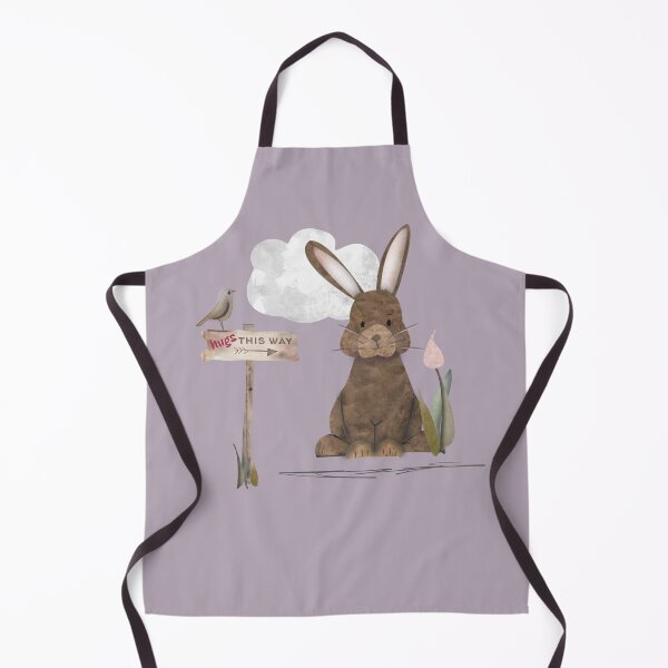 Item preview, Send a hug because I miss you. Adorable watercolor rabbit illustration designed and sold by Caroline Laursen.