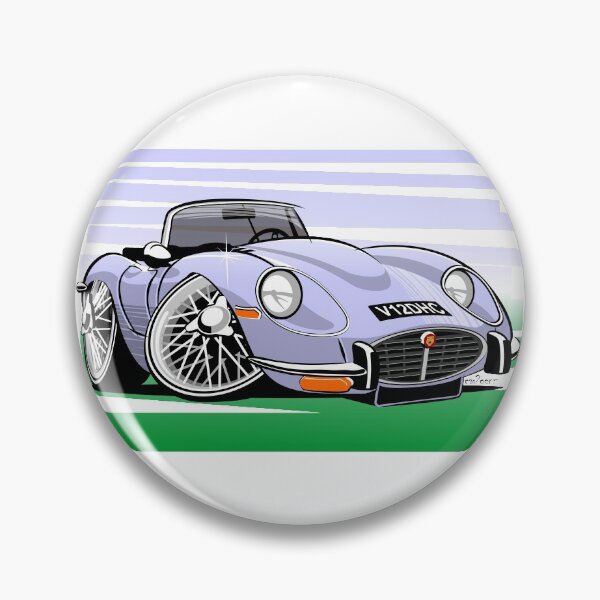 Item preview, E-type V12 roadster caricature - blue designed and sold by car2oonz.