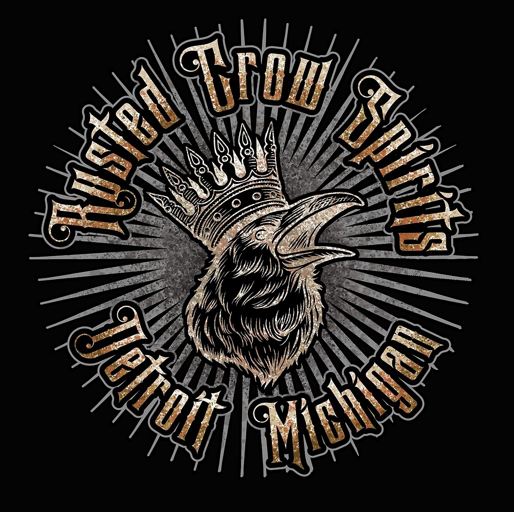 Rusted Crow Spirits Crown Distressed Logo von RUSTED CROW SPIRITS