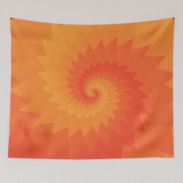 Item preview, Orange gradient spiral pattern designed and sold by myseptember18th.