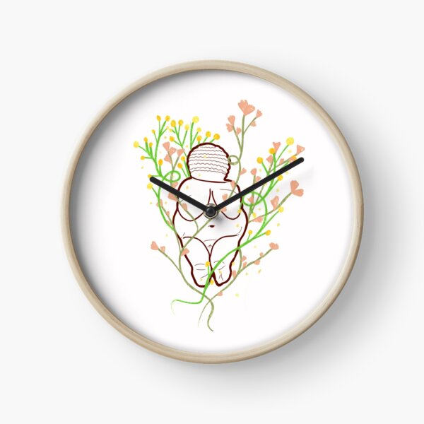 Venus of Willendorf Blooming Archeology Clock