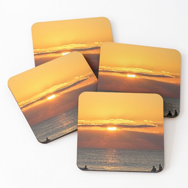 Item preview, Sunset Sunrise Sea Waves Surfers Scenic Seascape designed and sold by Anna Lemos.