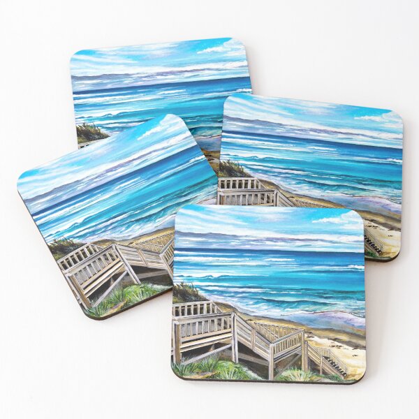 Item preview, Beach Walkway Original Ink Painting, Australian Seascape designed and sold by CreatewithEllie.