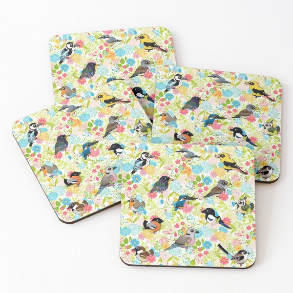 Item preview, Cartoon European Birds in Colorful Flowers by Birdorable designed and sold by Birdorable.