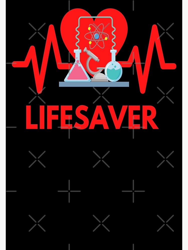 Póster «LIFESAVER Medical Laboratory Científico Microscopio cardíaco