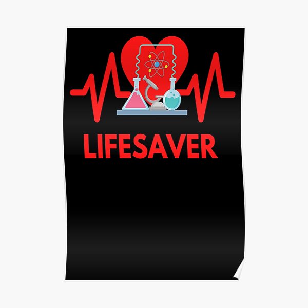 Póster «LIFESAVER Medical Laboratory Científico Microscopio cardíaco