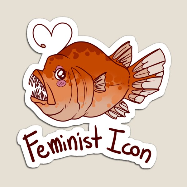 Item preview, Anglerfish Feminist Icon designed and sold by ZedShirogane.