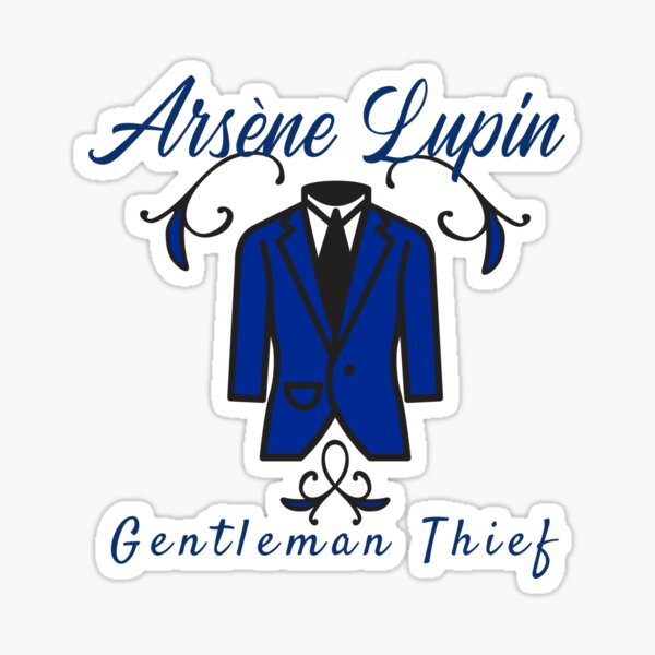 Arsene Lupin Gentleman Thief Sticker Design Glossy Sticker