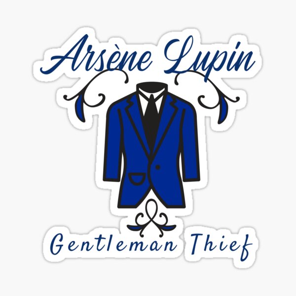 Arsene Lupin Gentleman Thief Sticker Design  Glossy Sticker