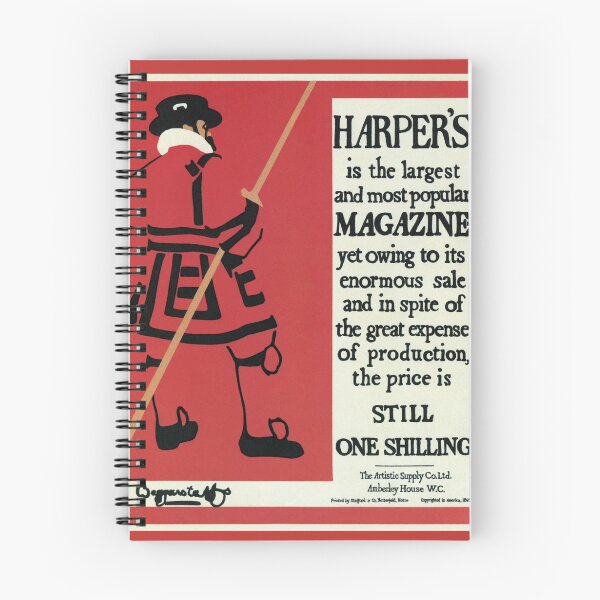 Item preview, Beggarstaffs art Vintage British Harper's magazine, yeoman, beefeater designed and sold by aapshop.