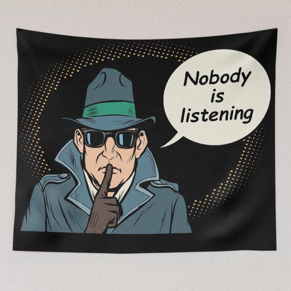 Item preview, Nobody is listening designed and sold by Graykat.