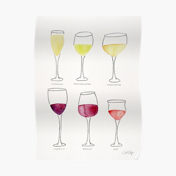 Collection de vin Poster