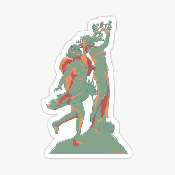 Aperçu de l'œuvre Double Vision Apollo et Daphné (transparent) créée et vendue par emissketching.