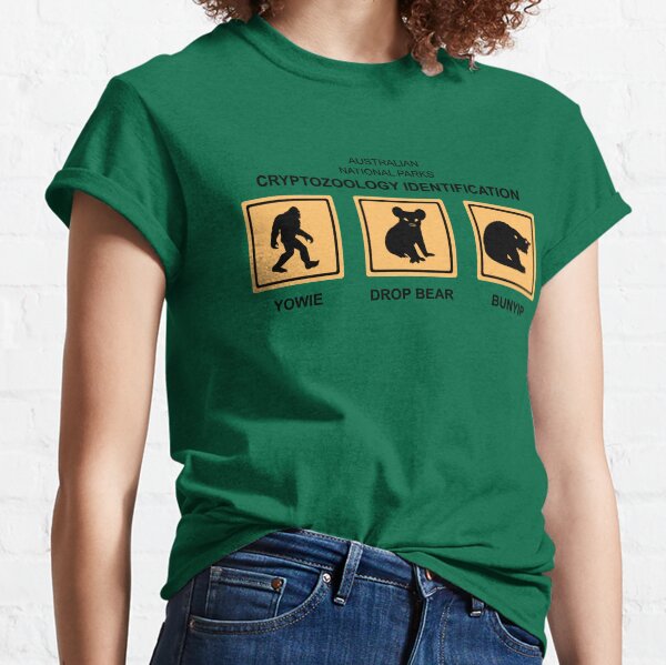 Cuadro de identificación de criptozoología de los parques nacionales australianos Camiseta clásica