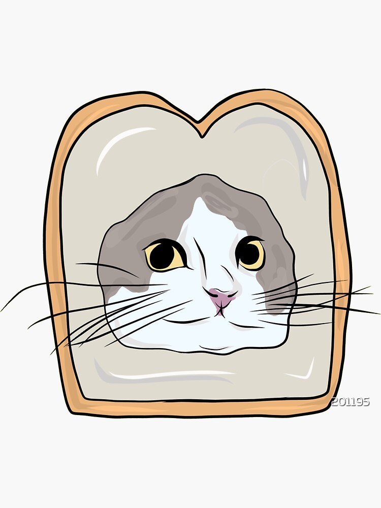 Kawaii Bread Cat Sticker for Sale by Lily mae