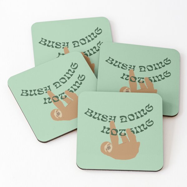Item preview, Busy Doing Nothing lazy sloth designed and sold by KLINESTORE.