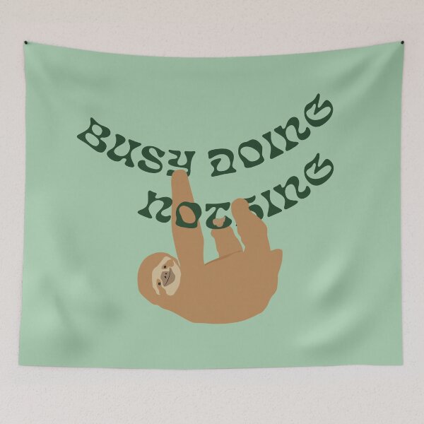 Item preview, Busy Doing Nothing lazy sloth designed and sold by KLINESTORE.