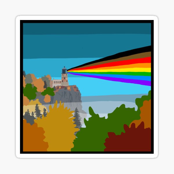 Split Rock Lighthouse Pride Sticker