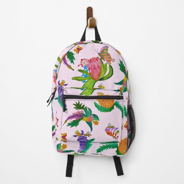 Item preview, Australian native flowers pattern-pink background designed and sold by Geebizart.