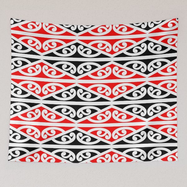Item preview, Kowhaiwhai  Pattern, Koru,  Version 2, Large, Red  designed and sold by Kiwidom.