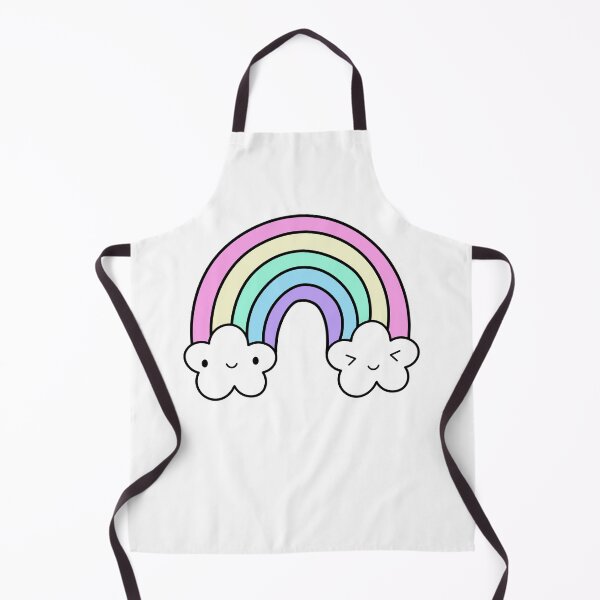 Item preview, Kawaii Rainbow with Happy Clouds in Cute Pastel Colors designed and sold by mariekawaii.