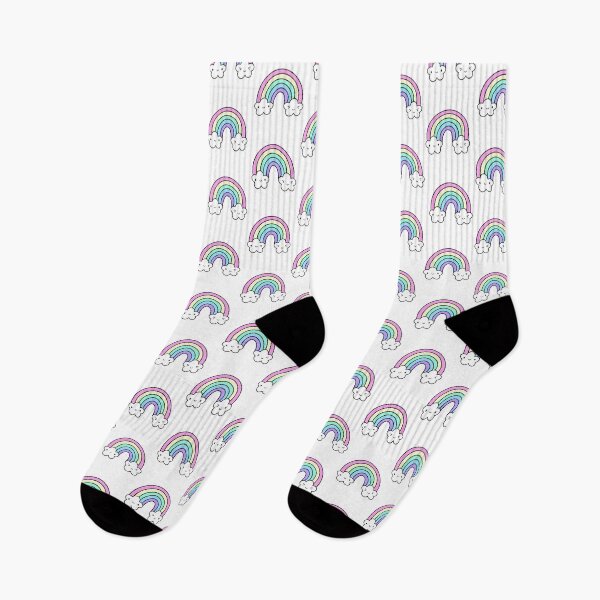 Item preview, Kawaii Rainbow with Happy Clouds in Cute Pastel Colors designed and sold by mariekawaii.