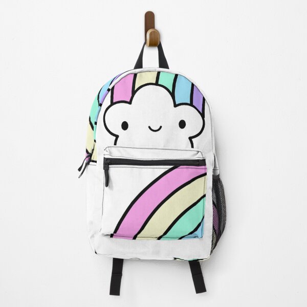 Item preview, Kawaii Rainbow with Happy Clouds in Cute Pastel Colors designed and sold by mariekawaii.