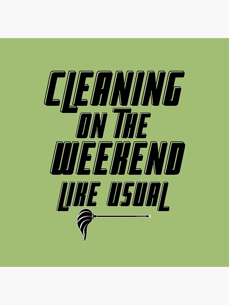 Thumbnail 5 of 5, Coasters (Set of 4), Cleaning On The Weekend Like Usual Fun Housekeeping Design designed and sold by SavvyCleaner.