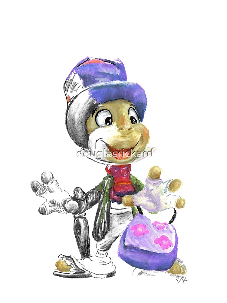 Charcoal and Oil - Jiminy Cricket by douglasrickard
