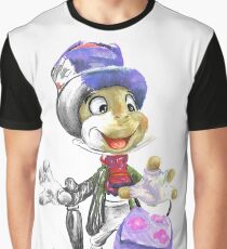 Charcoal and Oil - Jiminy Cricket Graphic T-Shirt
