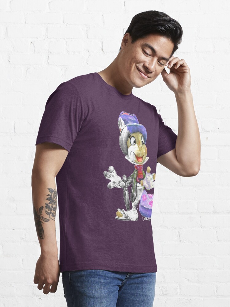 Alternate view of Charcoal and Oil - Jiminy Cricket Essential T-Shirt