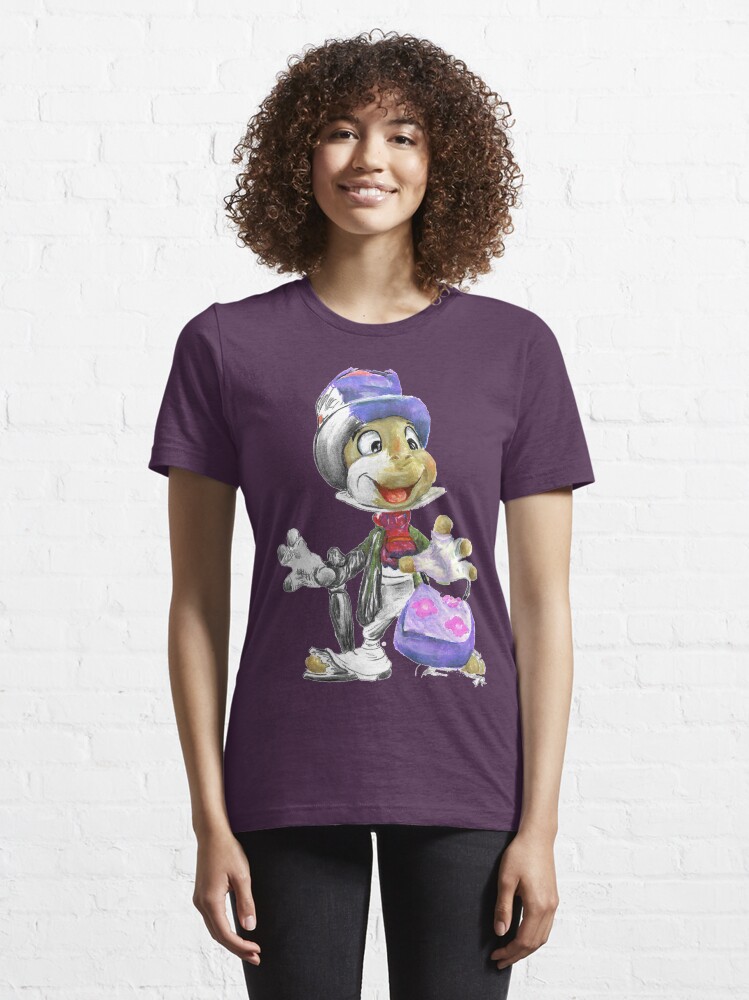 Alternate view of Charcoal and Oil - Jiminy Cricket Essential T-Shirt