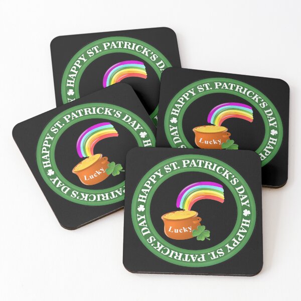 Item preview, St. Patricks Day Lucky Pot of Gold and Shamrock at the end of the Rainbow designed and sold by StickerArtwork.