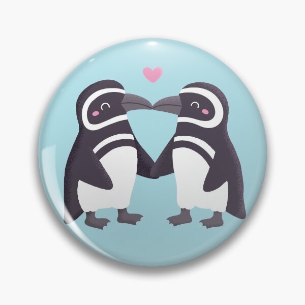 Item preview, Cute Kissing Penguin Couple designed and sold by rustydoodle.