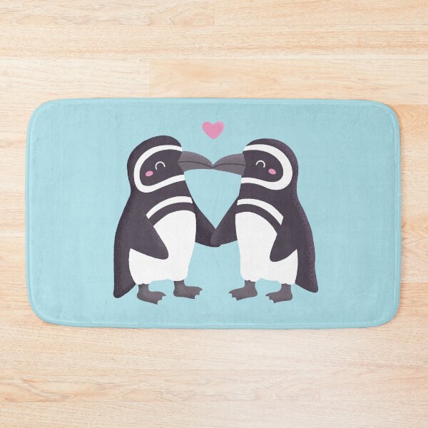 Item preview, Cute Kissing Penguin Couple designed and sold by rustydoodle.