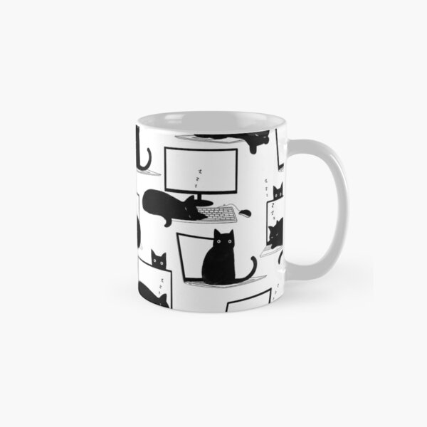Cats Sitting on Laptops Classic Mug