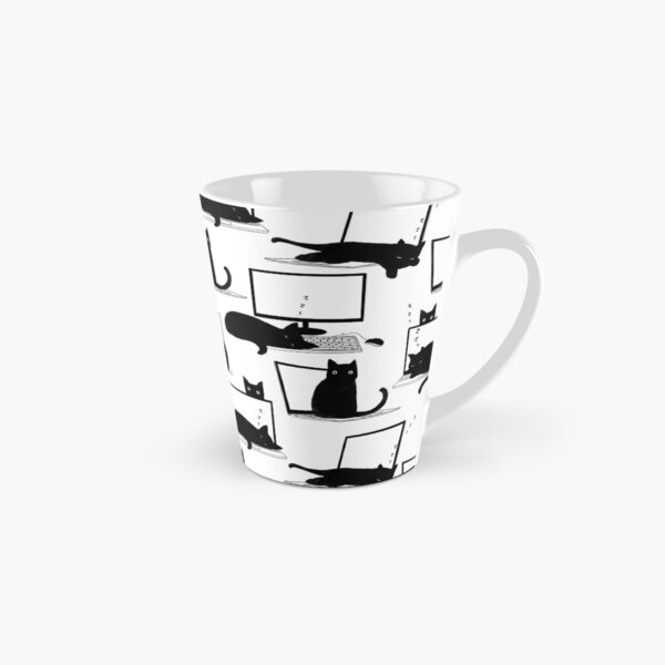 Cats Sitting on Laptops Tall Mug